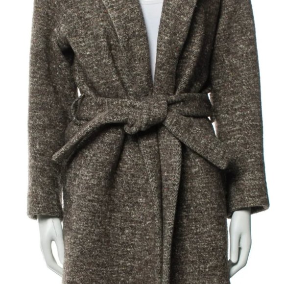 SANDRO Tweed Pattern Women's Coat - Picture 6 of 6